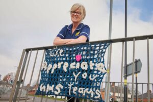 Aardvark Marketing Consultants | Knitted support banner for UHB charity