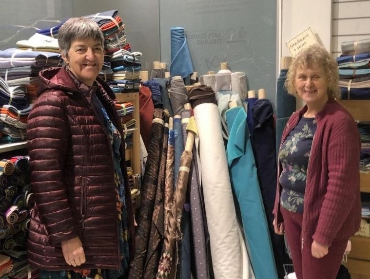 Lynn Denham and Sue Fry at Worcester ReMade January 24