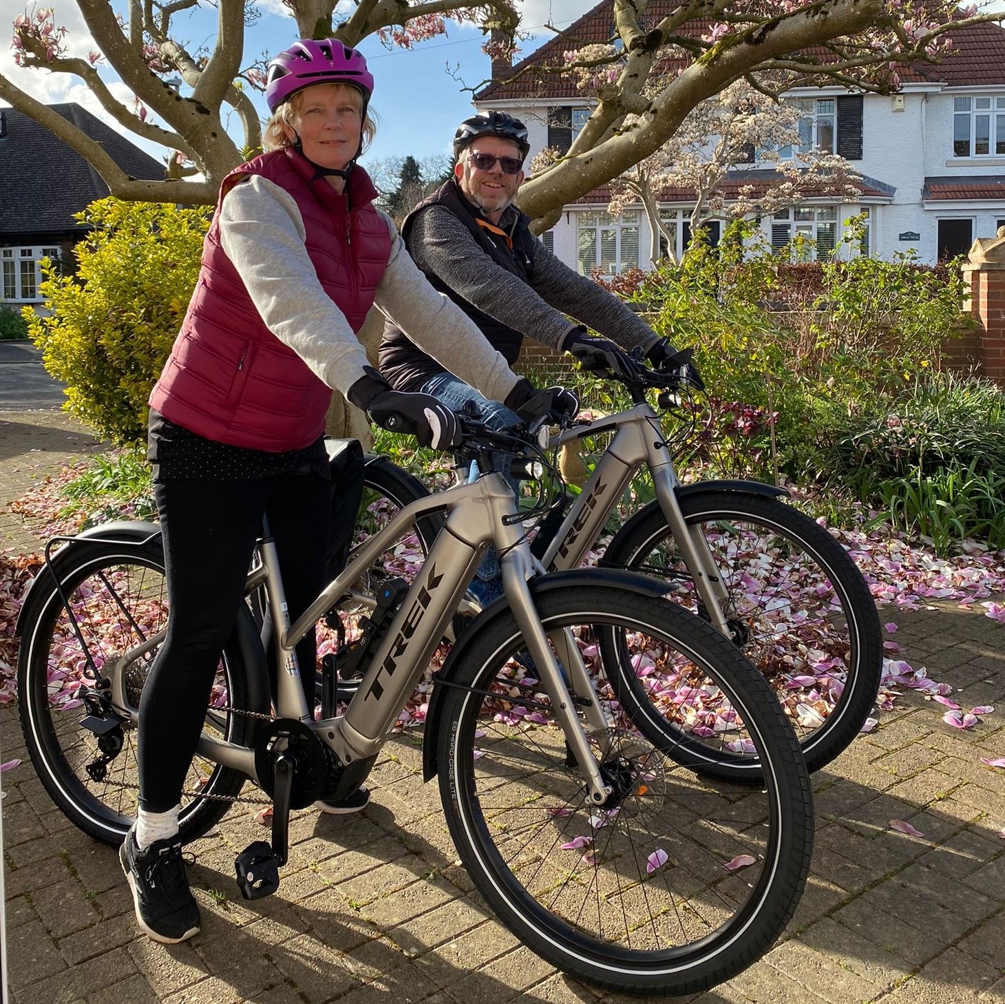 Aardvark Marketing directors riding electric bikes